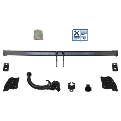 AUTO-HAK Trekhaak afneembaar incl. TowTec elektrische set 7polig universeel