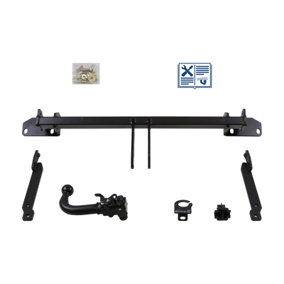 AUTO-HAK Trekhaak afneembaar incl. TowTec elektrische set 7polig specifiek