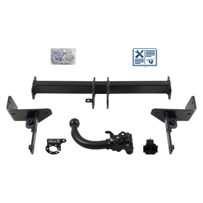 AUTO-HAK Trekhaak afneembaar incl. TowTec elektrische set 7polig universeel