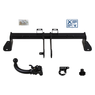 AUTO-HAK Trekhaak afneembaar incl. TowTec elektrische set 7polig universeel