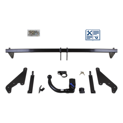 AUTO-HAK Trekhaak afneembaar incl. TowTec elektrische set 7polig universeel