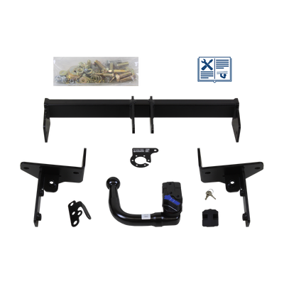 AUTO-HAK Trekhaak afneembaar incl. TowTec elektrische set 7polig specifiek