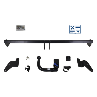 AUTO-HAK Trekhaak afneembaar incl. TowTec elektrische set 7polig specifiek