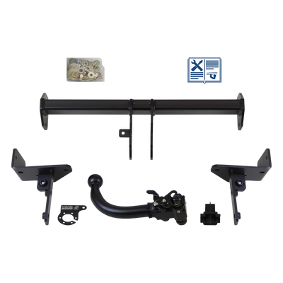 AUTO-HAK Trekhaak afneembaar incl. TowTec elektrische set 7polig universeel