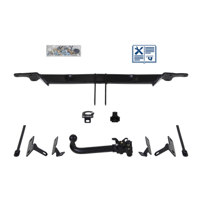 AUTO-HAK Trekhaak afneembaar incl. TowTec elektrische set 7polig universeel