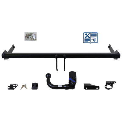 AUTO-HAK Trekhaak afneembaar incl. TowTec elektrische set 7polig specifiek