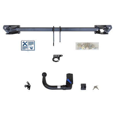 AUTO-HAK Trekhaak afneembaar incl. TowTec elektrische set 7polig specifiek
