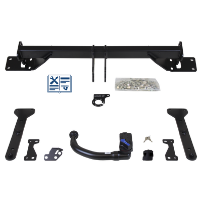 AUTO-HAK Trekhaak afneembaar incl. TowTec elektrische set 7polig specifiek
