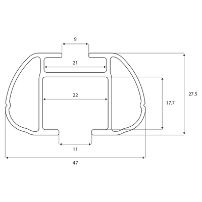 Dakdrager Menabo Sherman 118 cm