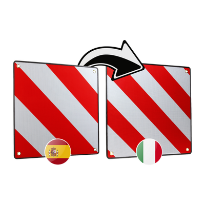 Waarschuwingsbord voor Spanje en Italië